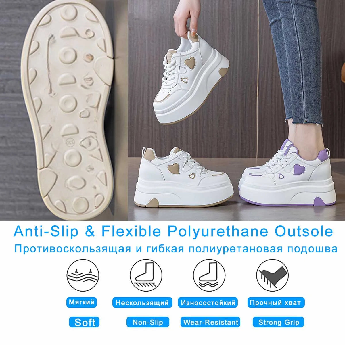 Fujin 8cm 2025 Microfiber Leather Vulcanize  Autumn Platform Vulcanize Women Chunky Sneaker Loafer High Brand Comfy Spring Shoes