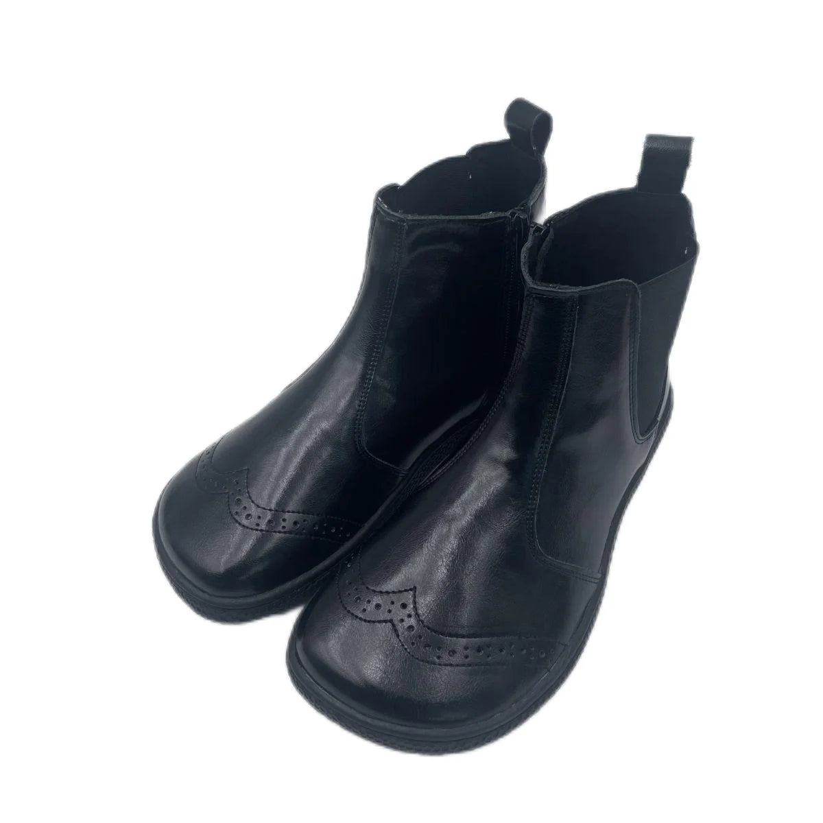 Tipsietoes Chelsea Barefoot Autumn Genuine Leather Boots With Leather Linning Inside Women Wider Toes Box Zero Soft Drop Sole