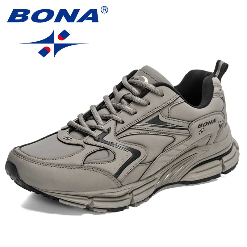 BONA  New Designers Luxury Brand Trendy Sneakers Men Casual Shoes Breathable Outdoor Walking Footwear Man Leisure Comfy Shoe