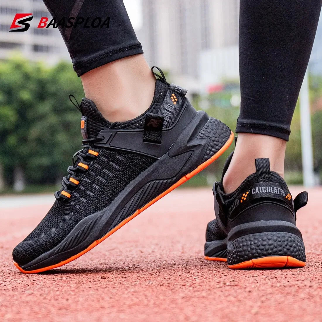 Baasploa Running Shoes Men Fashion Training Shoes Breathable Lightweight Sneakers Non-Slip Track Tennis Walking Shoe