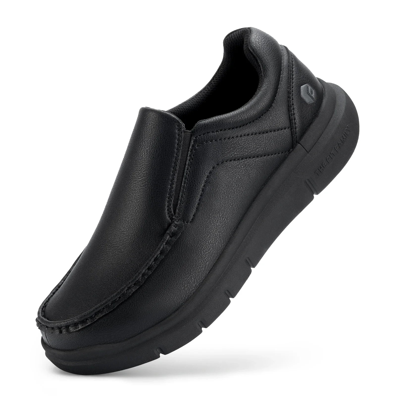Fitville Men'S Shoes Wide Width Leather Slip-On Casual Shoes Lightweight For Swollen Feet With Arch Support Pain Relief