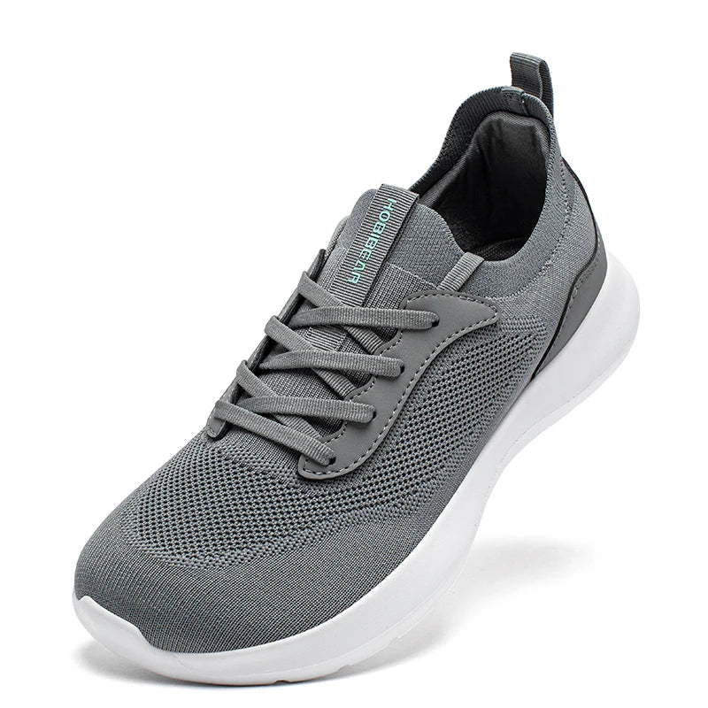 HOBIBEAR Wide Toe Running Shoes Men Women Mesh Lace Up Walking Sneakers Lightweight Breathable Shoes