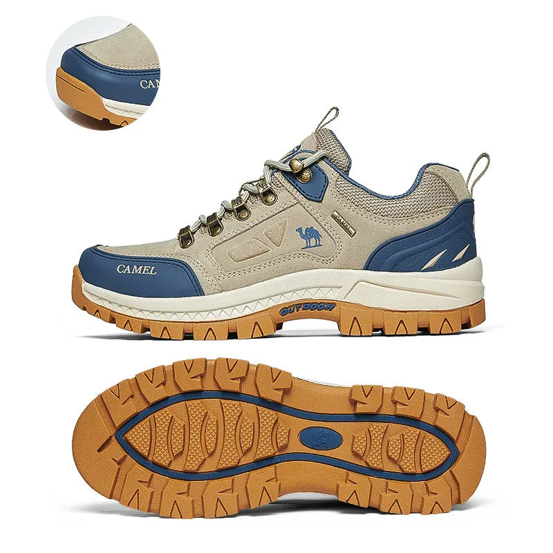 GOLDEN CAMEL Outdoors Hiking Shoes Women Anti-Slip Breathable Trekking Shoes for Men Climbing Leather