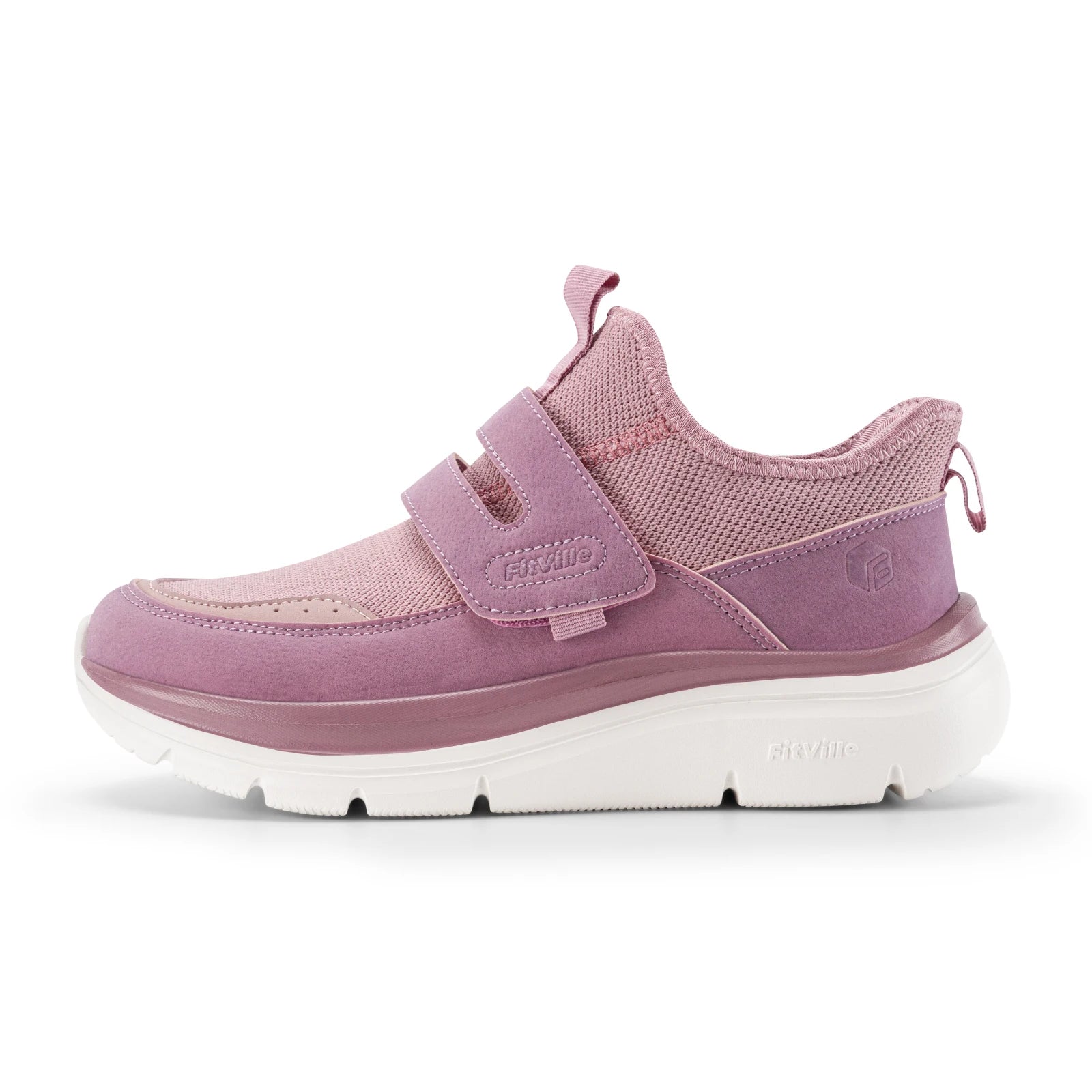 Fitville Version Thick Sole Women's Wide Shoes Walking Sport Shoes Breathable Lightweight For Swollen Feet Relieve Foot Pain