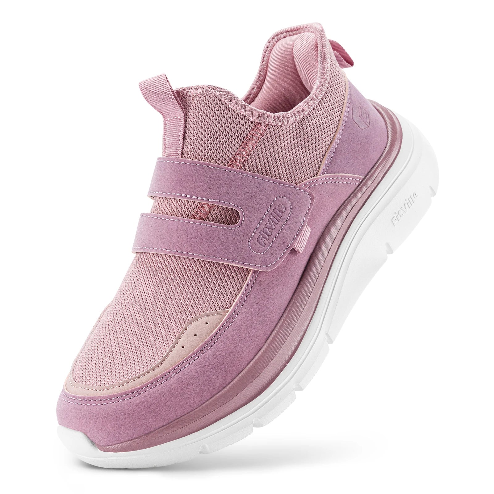 Fitville Version Thick Sole Women's Wide Shoes Walking Sport Shoes Breathable Lightweight For Swollen Feet Relieve Foot Pain