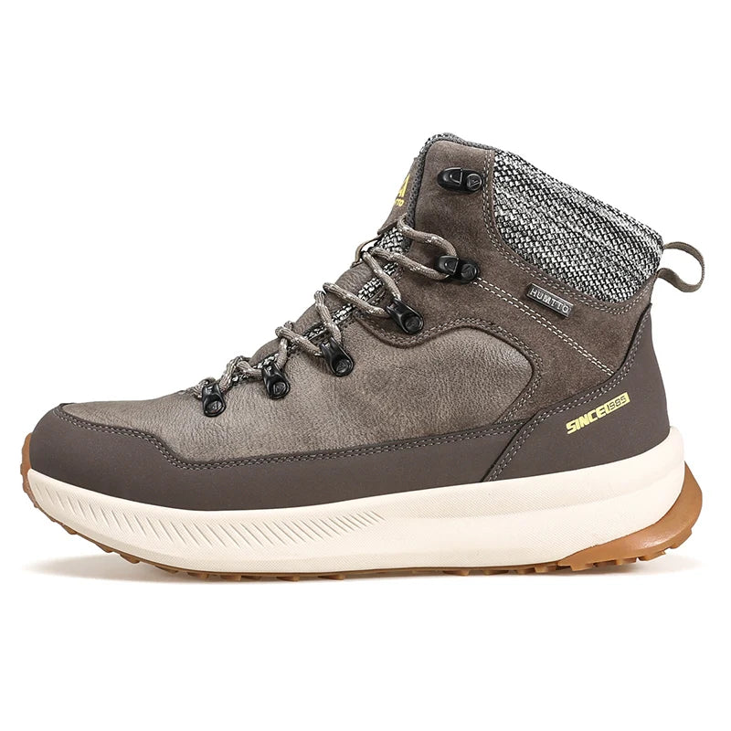HUMTTO Bottes de neige d'hiver Chaussures de randonnée en cuir pour hommes Sports imperméables Hommes Designer de luxe en plein air Escalade Trekking Baskets