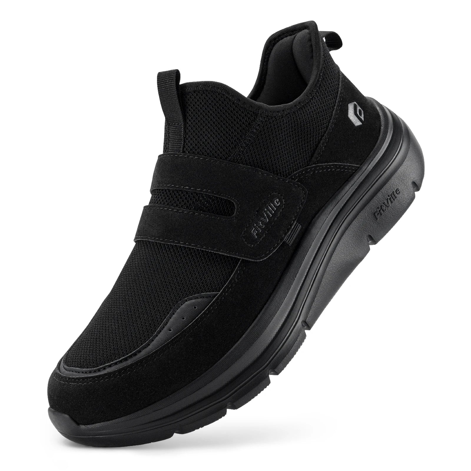 Fitville Version Thick Sole Women's Wide Shoes Walking Sport Shoes Breathable Lightweight For Swollen Feet Relieve Foot Pain