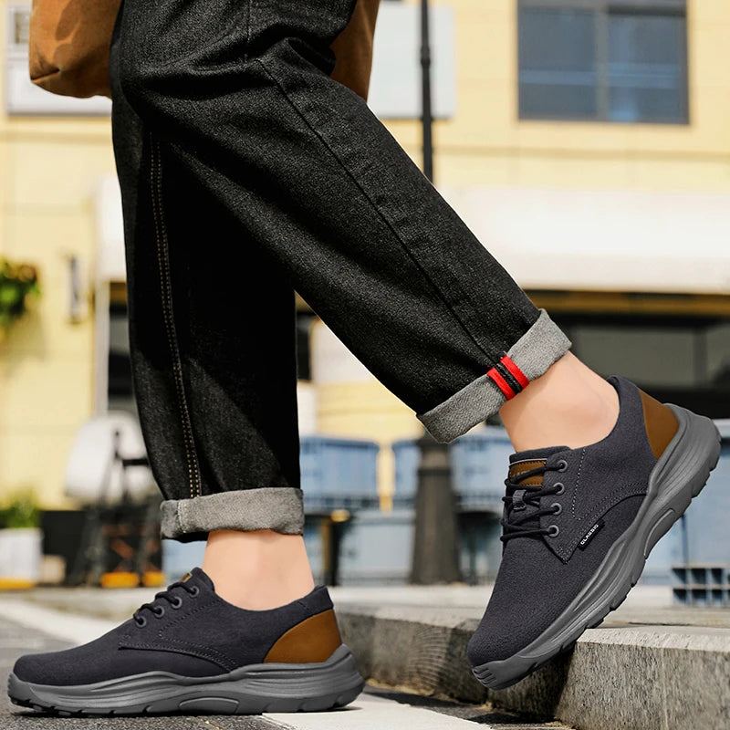 Men's Casual Shoes Canvas Breathable Loafers lightweight Platform Comfortable Outdoor Walking Shoes Classic Men Shoes Sneakers