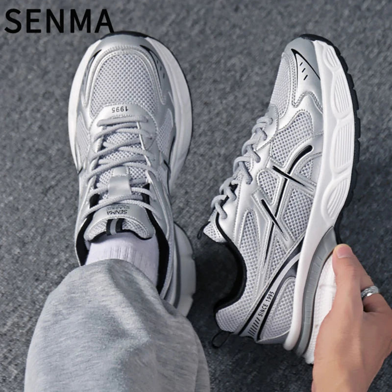 SENMA Men Breathable Casual Shoes Trendy Vulcanized Sports Shoes Male Thick Sole Women Light Casual Sports Shoes Running Shoes