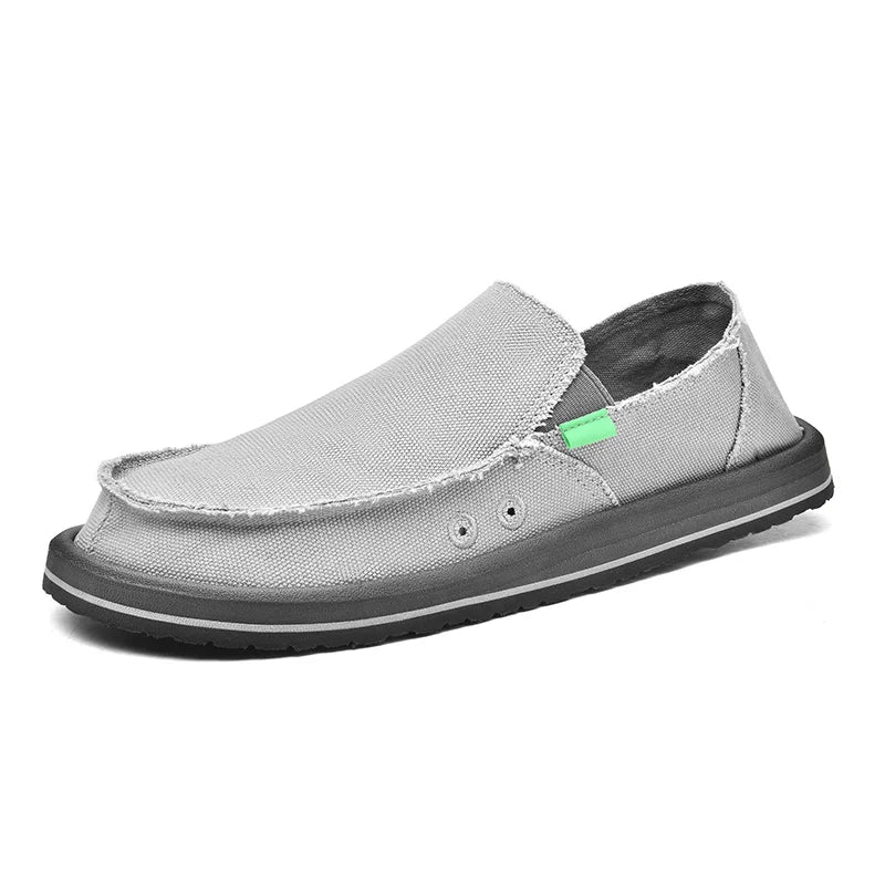 Chaussures décontractées en toile faites à la main pour hommes, baskets tendance, mocassins respirants, chaussures basses plates, conduite souple, nouvelle collection printemps 2025