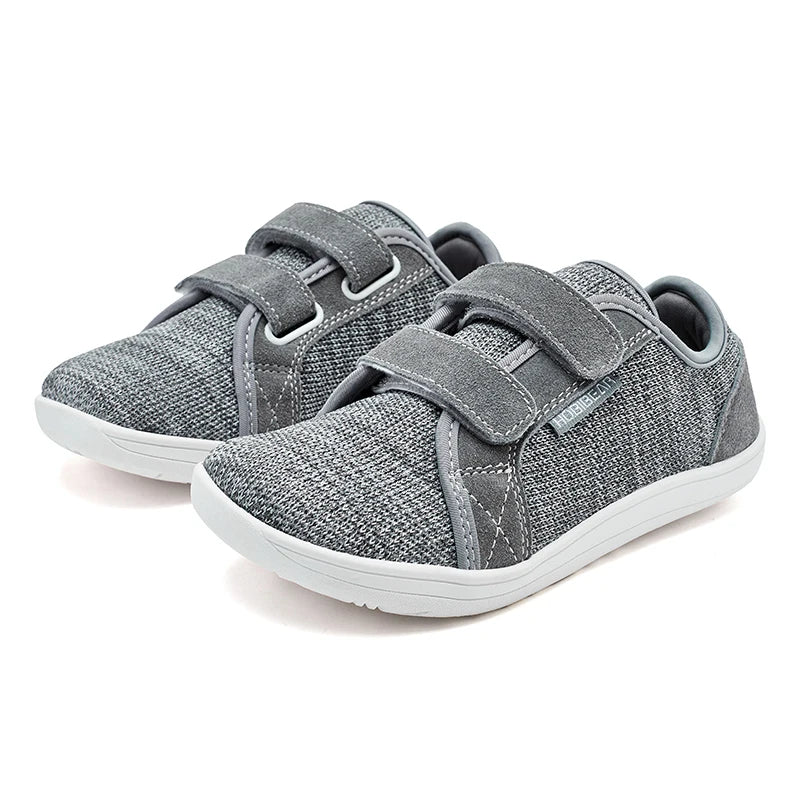 HOBIBEAR Kids Mesh Barefoot Shoes Little/Big/Kid Wide Toe Minimalist Sneakers Lightweight Hook Loop Breathable Casual Shoes