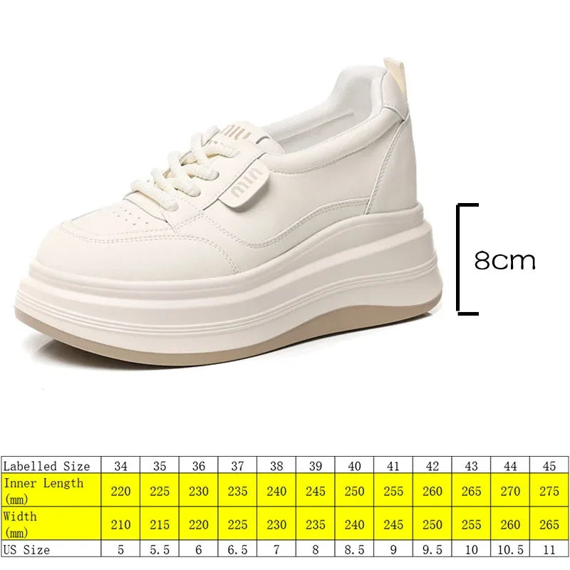 Fujin 8cm Chunky Sneaker Ergonomic Genuine Leather Ethnic Autumn Flats Mixed Color Vulcanize Comfy Leisure Loafer Shoes Woman