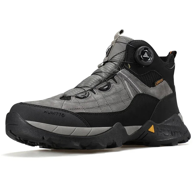 HUMTTO Breathable Trekking Boots Genuine Leather Hiking Shoes for Men Outdoor Men's Sports Shoes Non-slip Winter Safety Sneakers