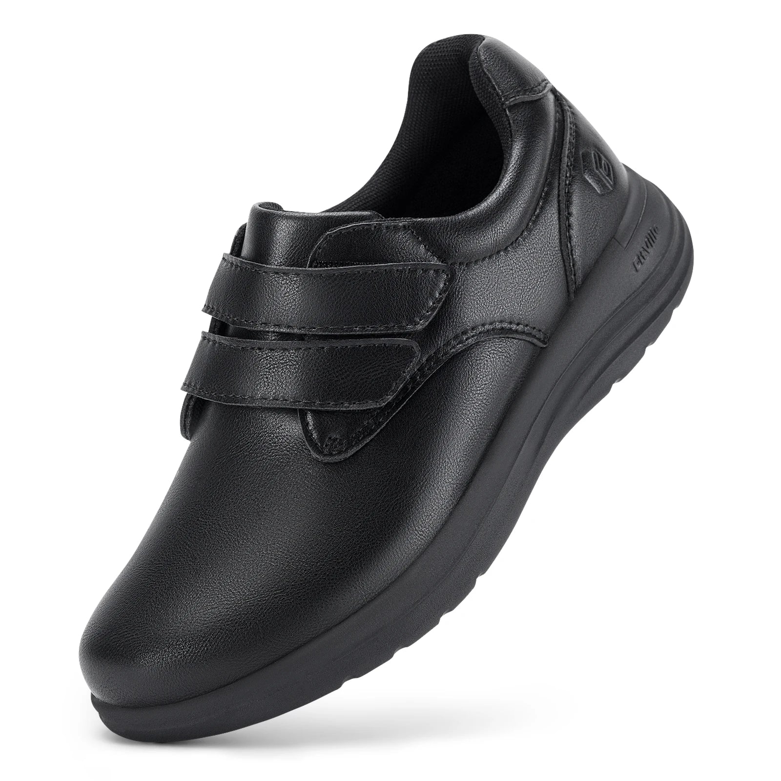 FitVille Leather Women's Shoes Diabetic Shoes Extra Wide Slip-On Walking Shoes For Womens Swollen Feet with Arch Support