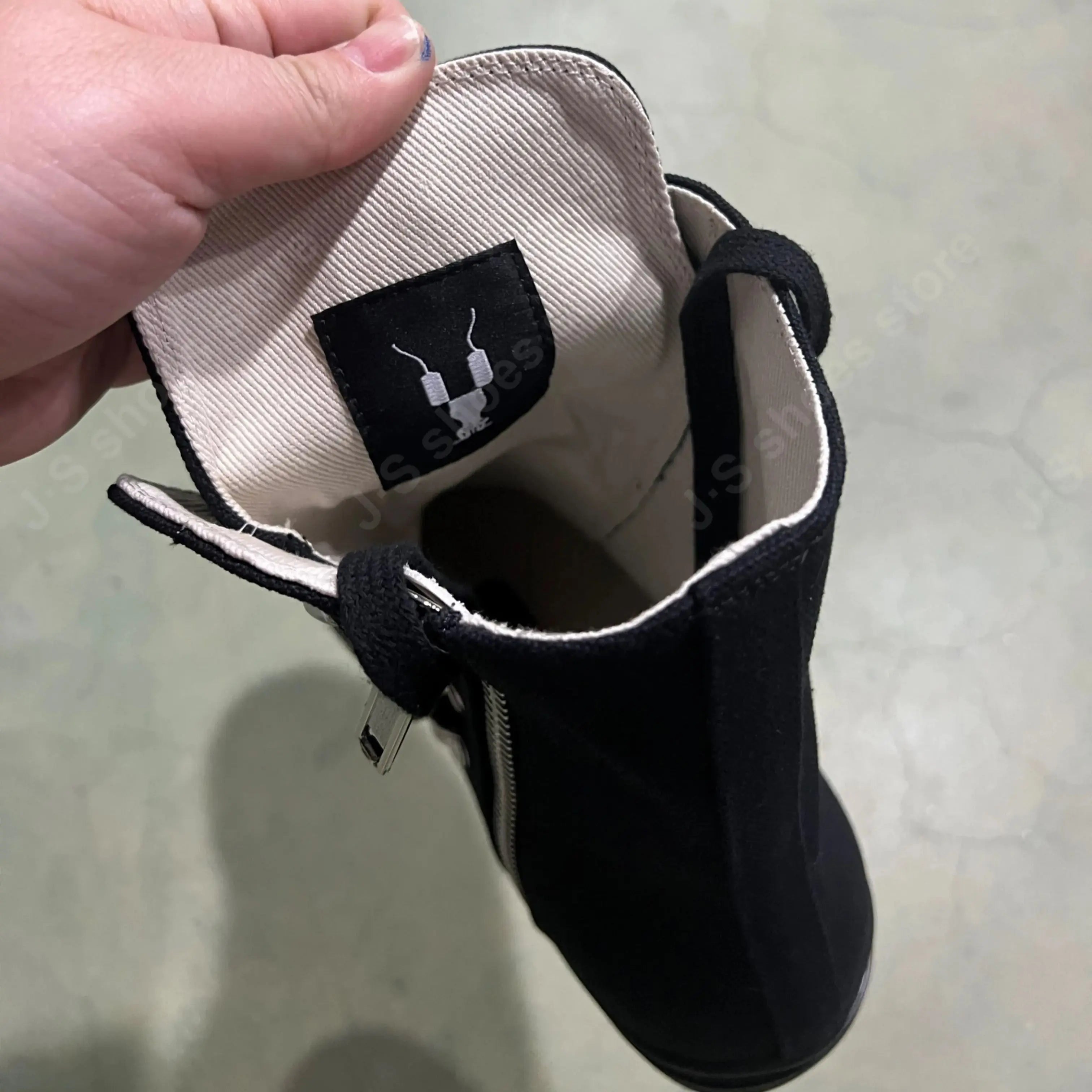 R-o Designer Luxury Casual Shoes Men Ankle Boot Women Sneaker High Top Shoe Geobasket Lace-up Zipper Black Canvas Sneakers Boots