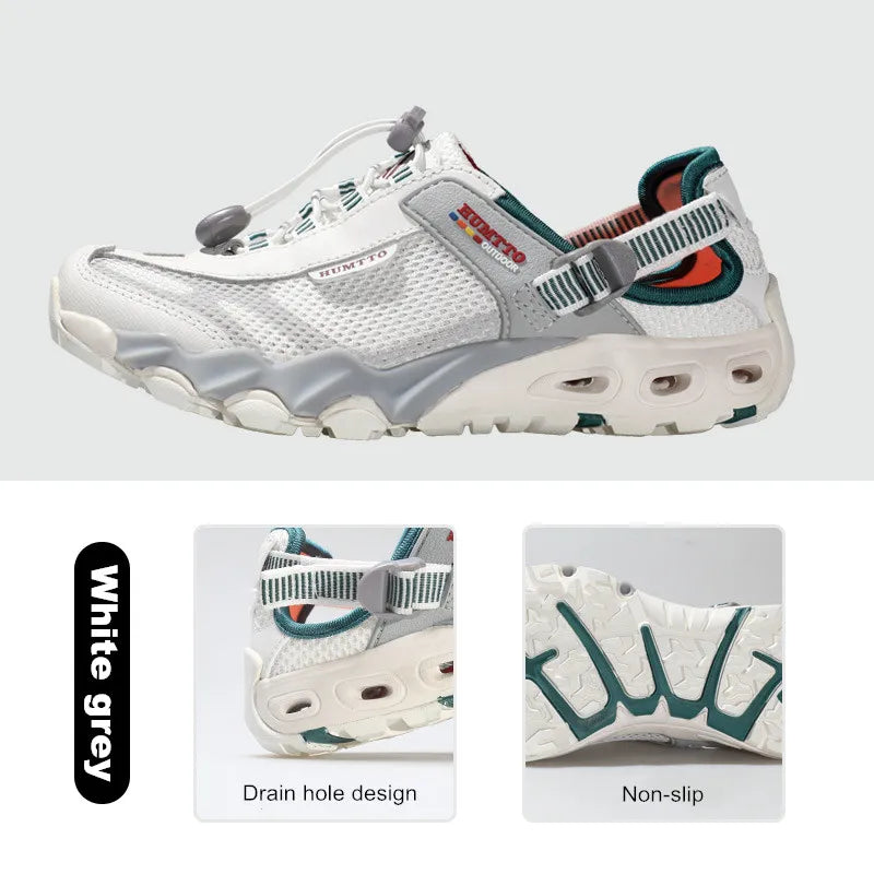 HUMTTO Summer Hiking Shoes Breathable Trekking Shoes Womens Outdoor Water Sneakers for Women Quick Drying Beach Barefoot Sandals