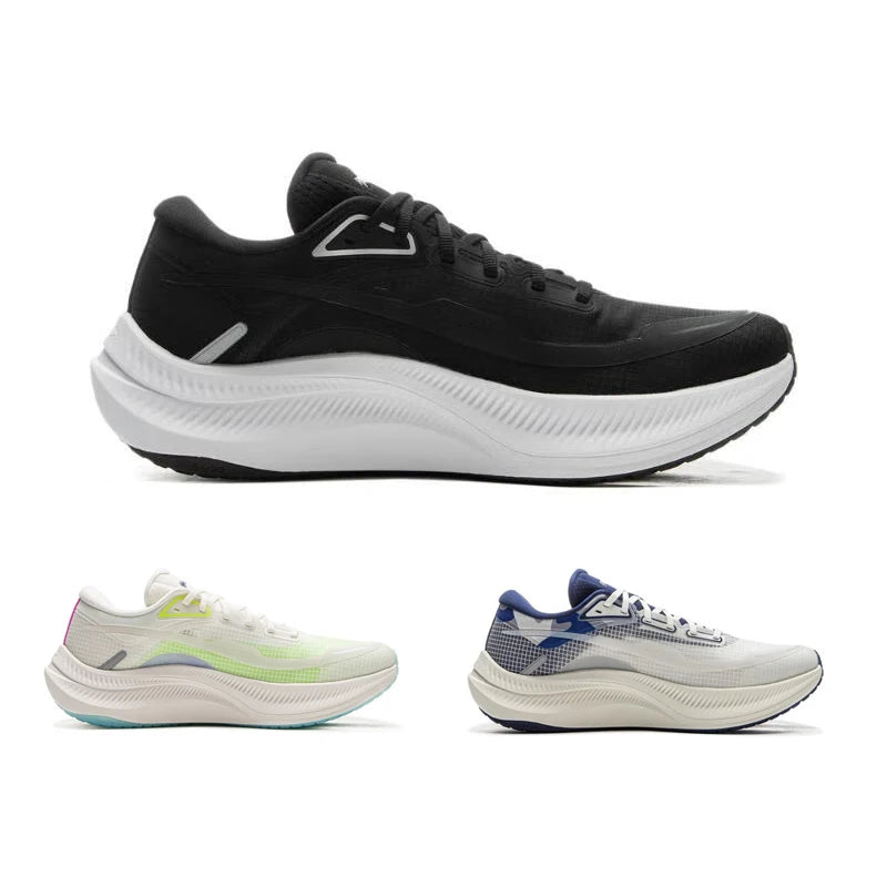 Li-Ning Men YUEYING 4 Cushion Running Shoes Comfort Light-weight LiNing Anti-Slippery Sport Shoes Wearable Sneakers ARHV001