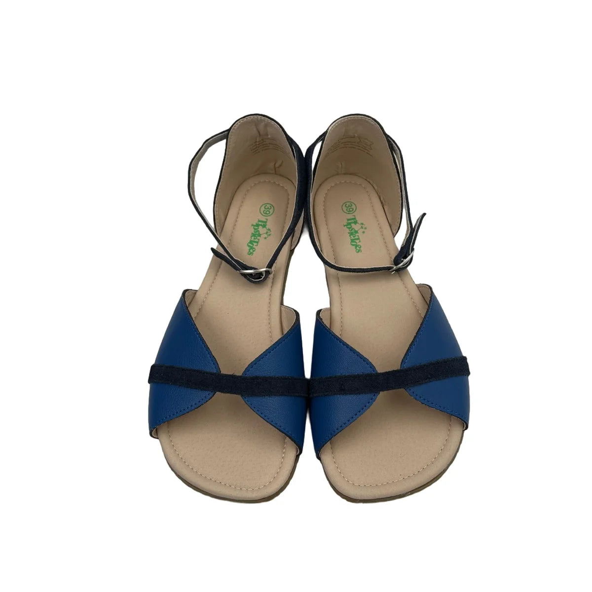 Tipsietoes Sprinng Summer 2025  Barefoot Genuine Leather Flat Sandals Women With Soft Sole Zero Drop Wider Toes Box LIght Weight