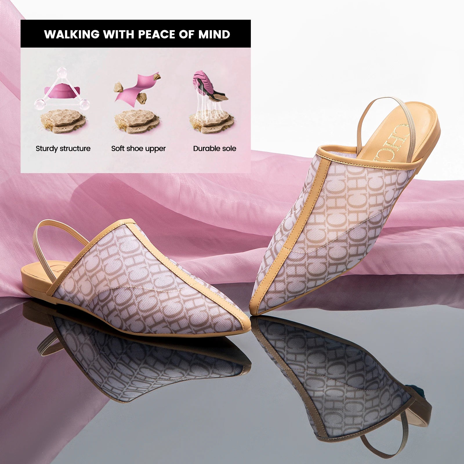 Pointed Toe Slippers Luxury Branded Casual Shoes Flat Strappy Home Outdoor Beach Walking Shoes