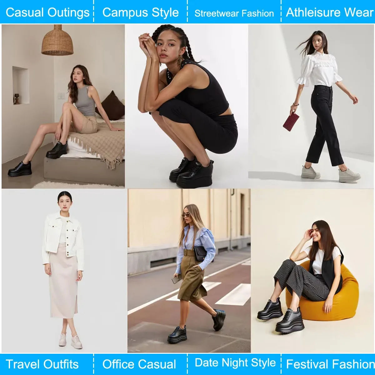 Fujin 13cm 2025 Genuine Leather Platform Wedge Flats Shoes Chunky Sneaker Casual Comfy High Brand Spring Autumn Vulcanize Shoes