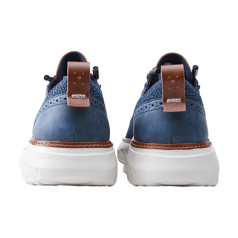 Plus Big Size 50 51 52 53 54 Mens Mesh Shoes Sneakers Thick Soles 5cm Trendy British Style Summer Breathable Comfortable