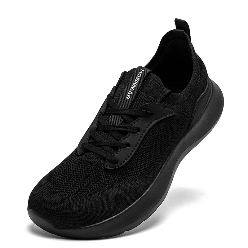 HOBIBEAR Wide Toe Running Shoes Men Women Mesh Lace Up Walking Sneakers Lightweight Breathable Shoes