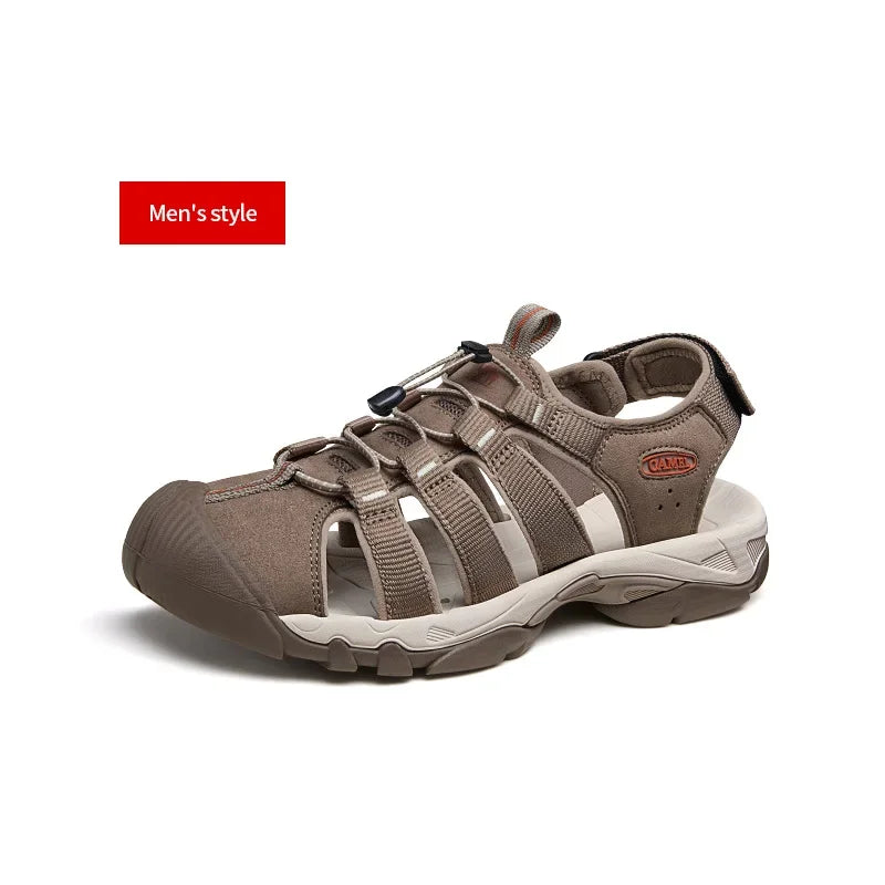 GOLDEN CAMEL Shoes for Men Women Baotou Summer Sandals Hollow Casual Shoes Breathable Outdoor Creek Sandals Couple Slippers