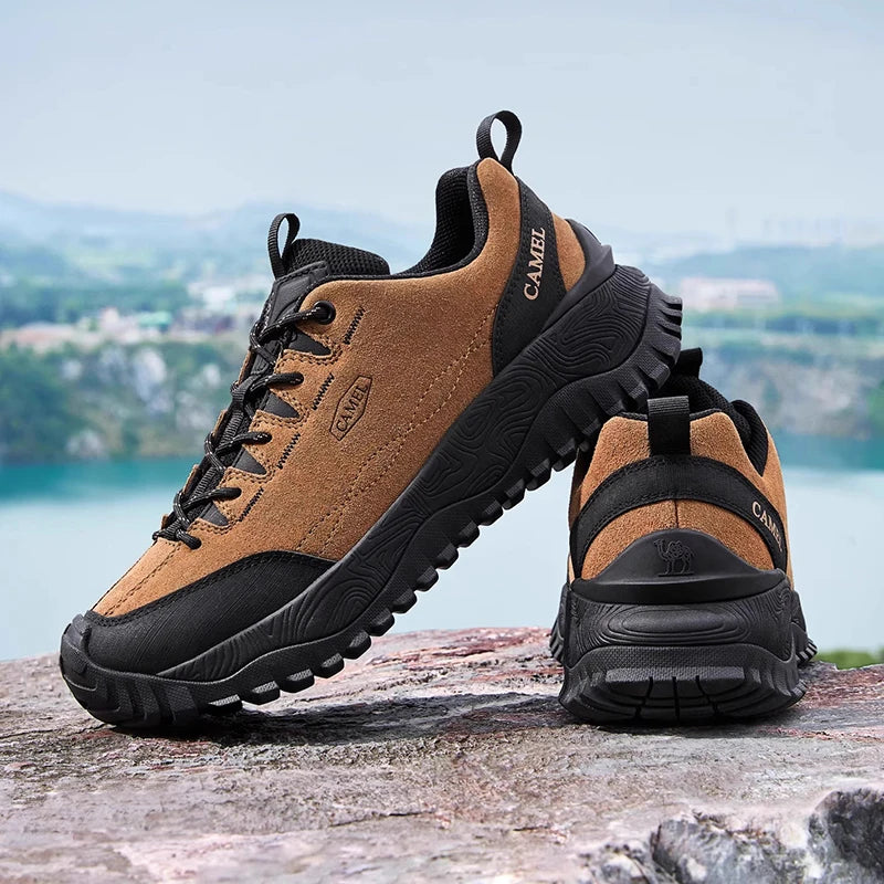 GOLDEN CAMEL Men's Hiking Shoes Anti-slip Urban Outdoor Mountaineering Shoes Comfortable Low-top Sport Casual Shoes for Men 2025