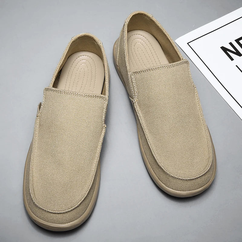 Baskets tendance en toile respirantes pour homme, chaussures de marche et de conduite confortables, chaussures plates décontractées pour l'extérieur