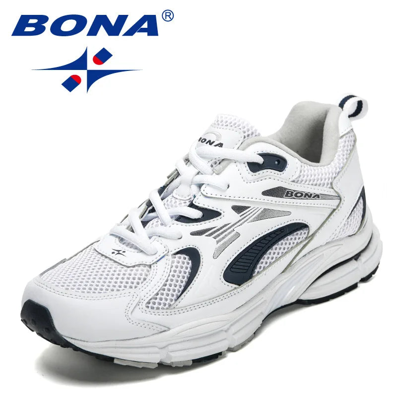 BONA New Arrival Outdoor Walking Comfortable Sneakers Lace Up Athletic Shoes For Men Popular Style Men Running Shoes