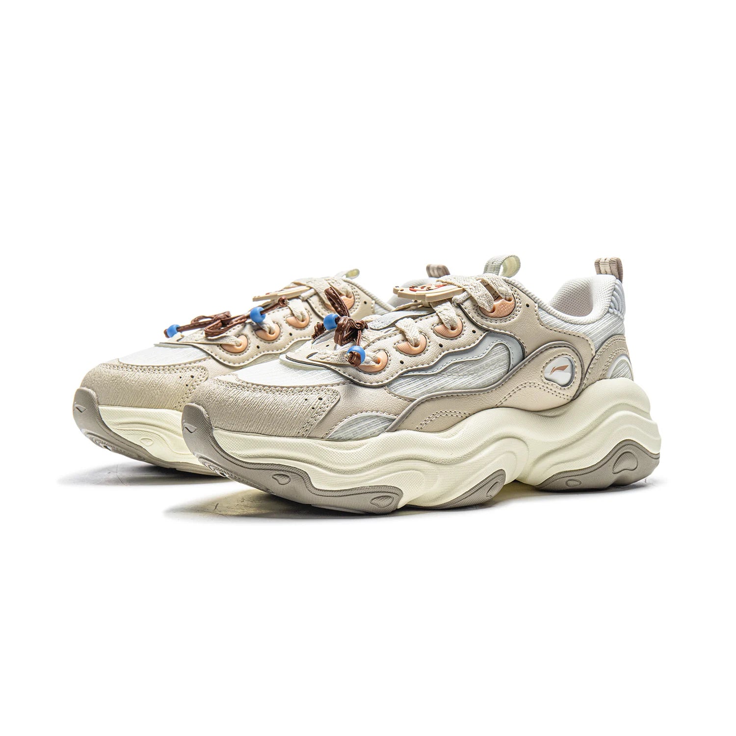 Li-Ning Women MIA Lifestyle Shoes Wearable Reflective Retro Thick Heel Sports Shoes LiNing Classic Casual Sneakers AGCV276
