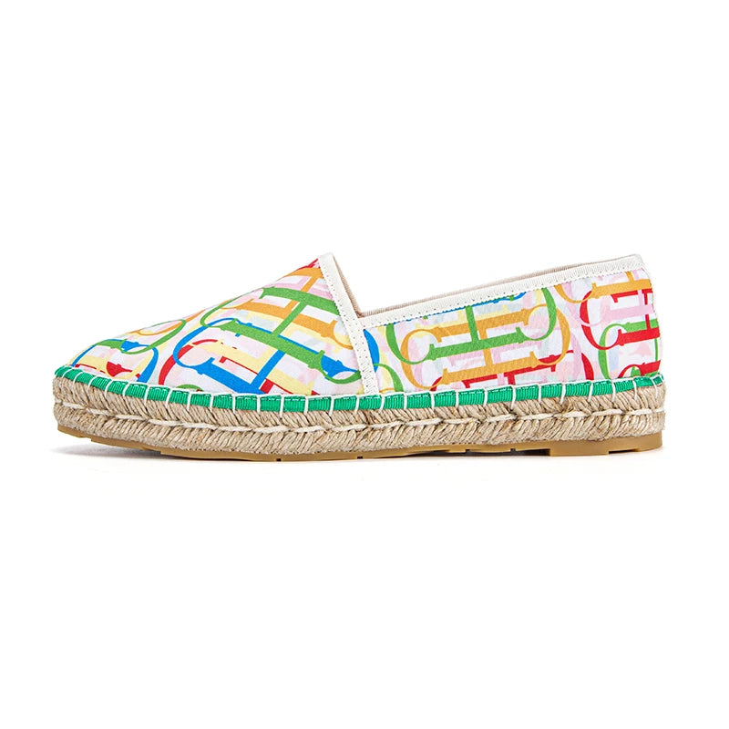 Loafers Women's Casual Shoes Flat Cloth Shoes Hemp Rope Woven Shoes Girls Personalised Colourful Shoes