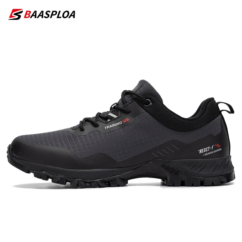Baasploa Man Non-slip Sneakers Wear-Resistant Hiking Shoes Men Outdoor Waterproof Sneaker Light Male Walking Shoes