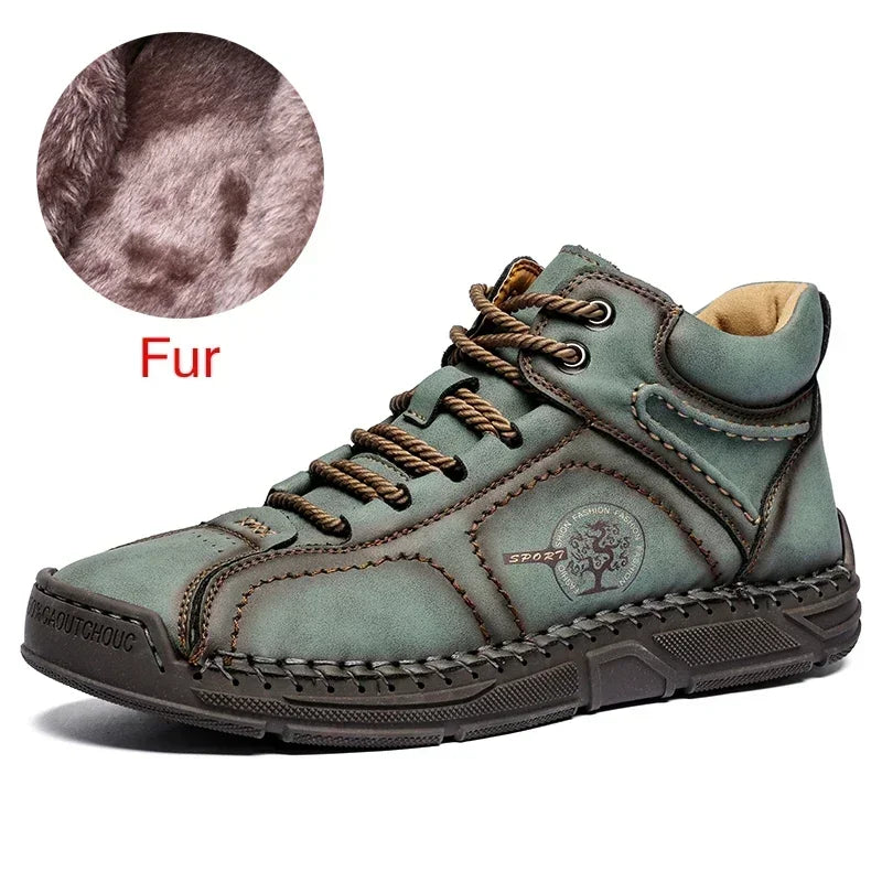 DEKABR Brand Handmade Boots For Men High Top Casual Shoes Autumn Winter Man Trend Boots Men British Style Snow Boots Footwear