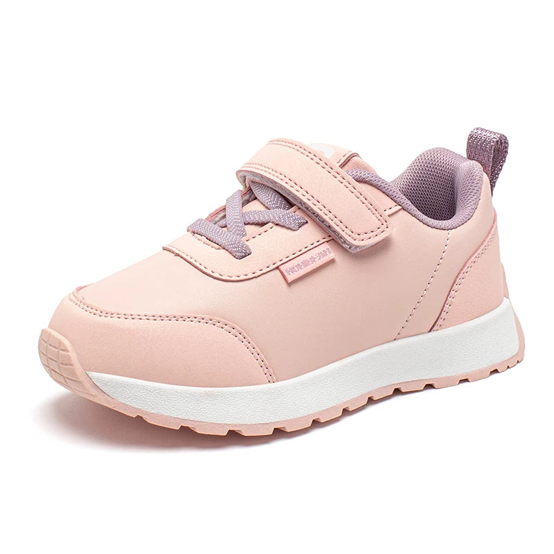 HOBIBEAR Kids Running Shoes Boys Girls Non Slip Casual Sneaker Hook Loop Artificial Leather Walking Shoes