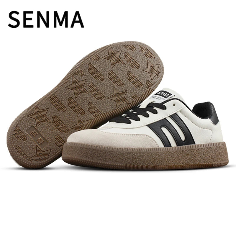 SENMA Women's & Men's Fashion Sneakers Vibration Height Increase Shoes Lightweight Comfortable Casual Skateboarding Walking Shoe