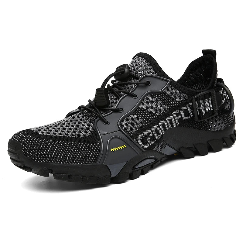 Plus Big Size 50 51 52 53 Mens Non-leather Casual Mesh Shoes Summer Breathable River Tracing Water Shoes Outdoor Hiking Trekking
