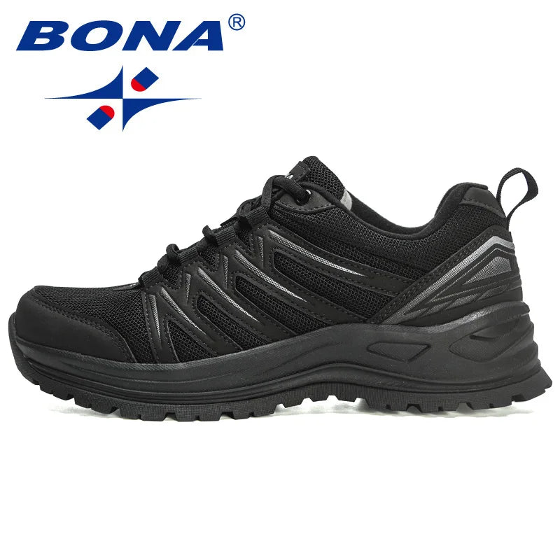 BONA 2022 New Designers Hiking Shoes Outdoor Mountain Boots Men Climbing Shoes Walking Footwear Man Zapatos De Hombre Comfort