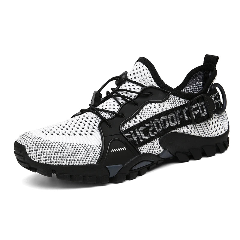 Plus Big Size 50 51 52 53 Mens Non-leather Casual Mesh Shoes Summer Breathable River Tracing Water Shoes Outdoor Hiking Trekking