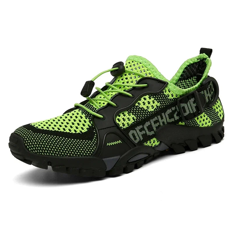 Plus Big Size 50 51 52 53 Mens Non-leather Casual Mesh Shoes Summer Breathable River Tracing Water Shoes Outdoor Hiking Trekking