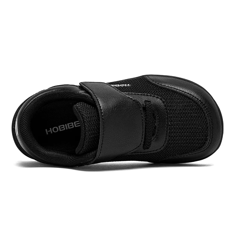 HOBIBEAR Wide Toe Kids Barefoot Sneakers Boys Girls Zero Drop Walking Shoes Mesh Hook Loop Minimalist Sneakers