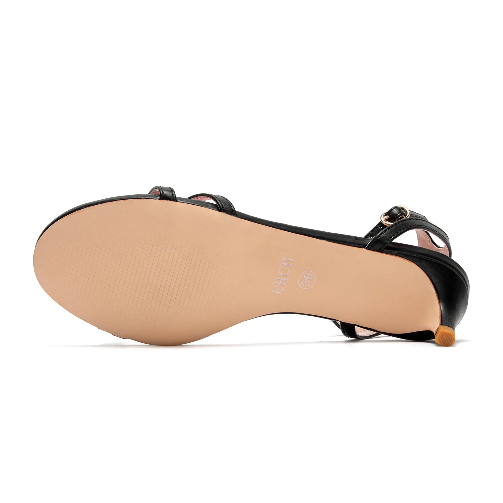 Women's Shoes Black 3cm Heel High Sandals Summer Spaghetti Straps Casual Sandals Brand Women's Shoes 2025 New