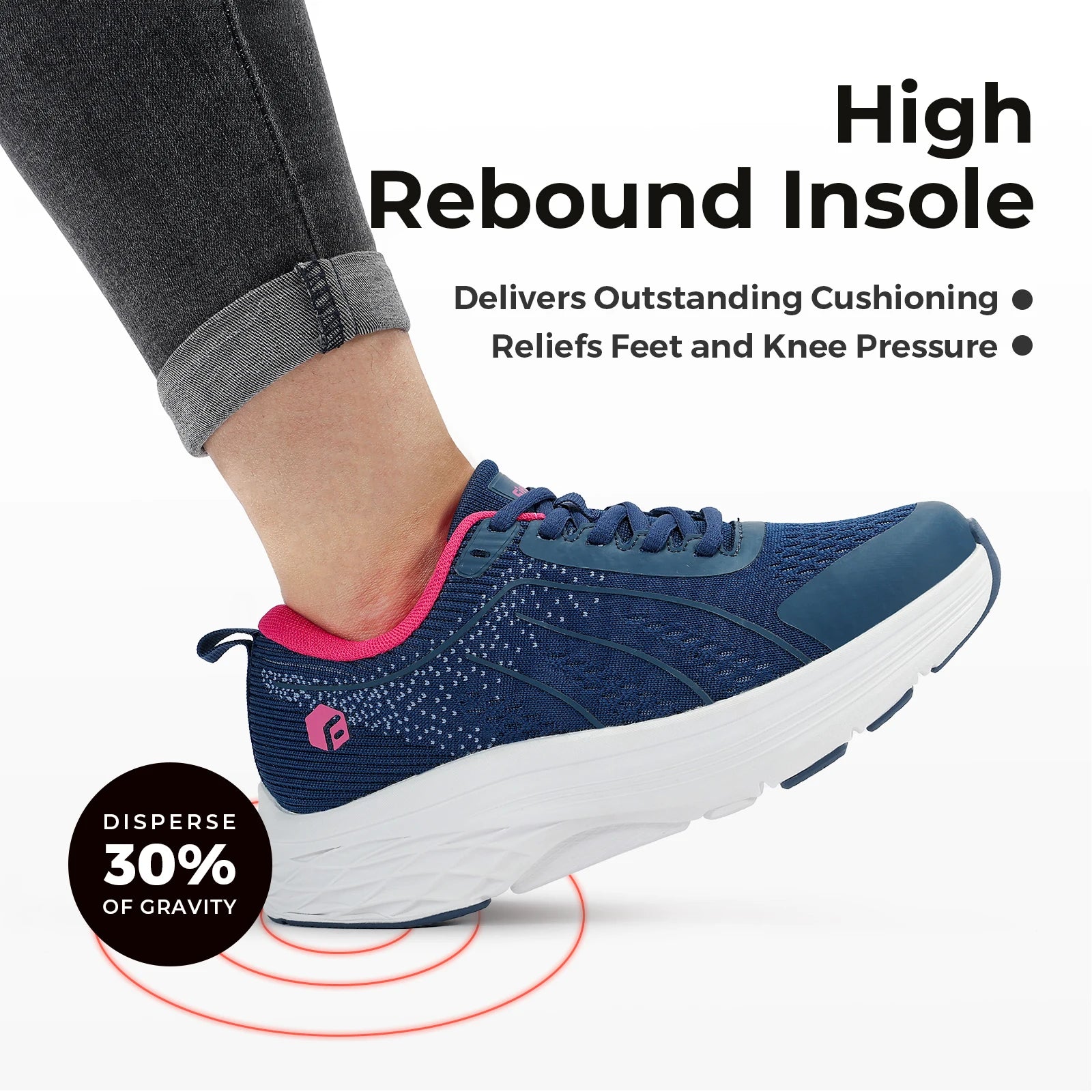 FitVille Women's Shoes Wide Width Lightweight Sneakers for Women Wide Width for Flat Foot Plantar Fasciitis Heel Pain Relief