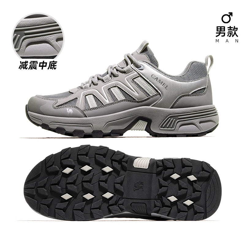 GOLDEN CMAEL Mesh Hiking Shoes Men Women Sneakers Breathable Non-slip Sports Running Trekking Shoes for Men Summer 2025 New