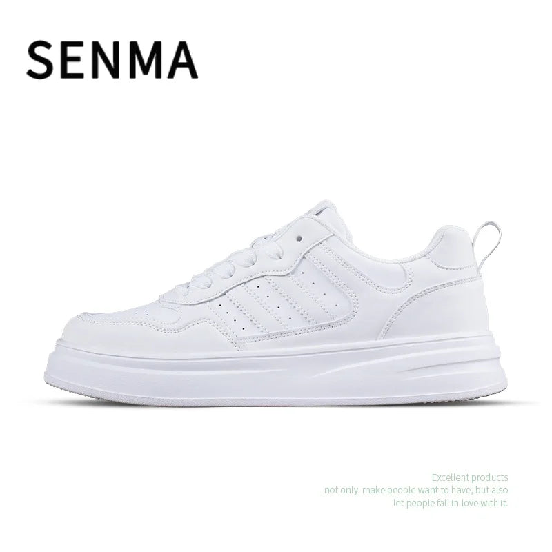 SENMA Men's Trendy Shoes Men's Shoes Breathable Thick Soled Leather Small White Shoes Fashion Board Shoes Couple Casual Shoes