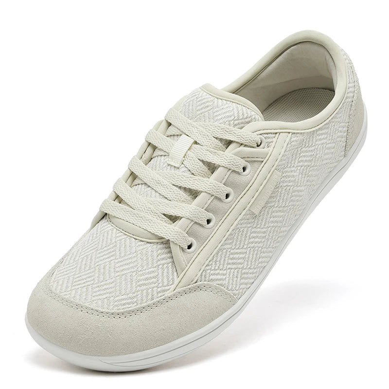 Minimalist Cowhide Leather Lace Up Fashion Sneakers