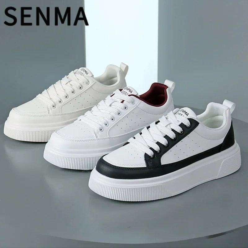 SENMA Men's Shoes 2025 Breathable Sports Shoes Luxury Men's Sneakers Youth Casual Versatile Pure White Board Shoes Tennis shoes