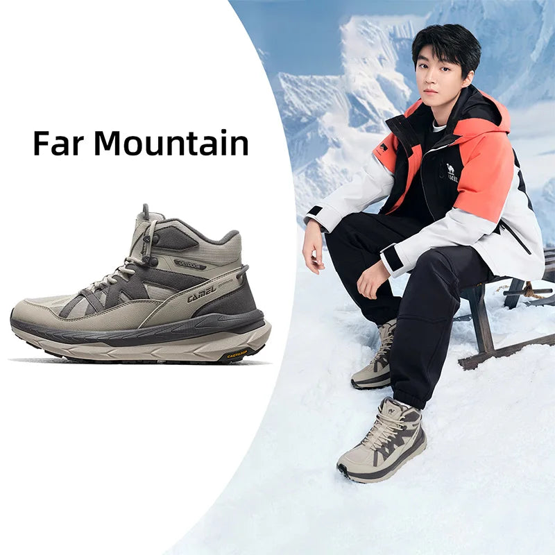 GOLDEN CAMEL Sports Shoes Men Women Hiking Boots Non-slip Wear-resistant Waterproof Height-increasing Climbing Trekking Shoes
