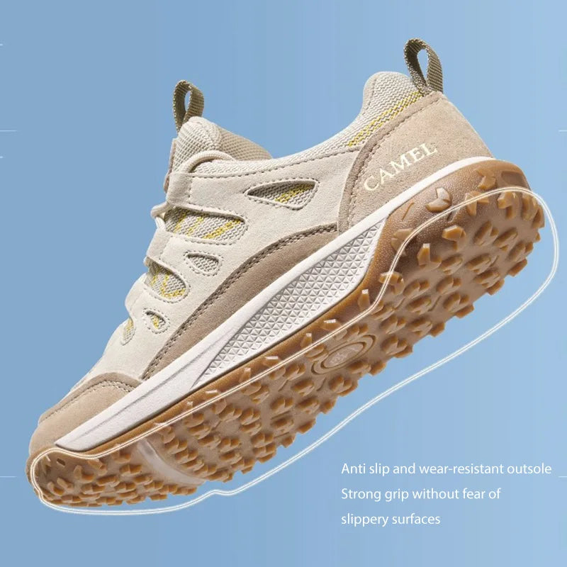 GOLDEN CMAEL Women's Hiking Shoes Waterproof Non-slip Woman Sneakers Outdoor Sports Trekking Shoes for Women 2023 Autumn New