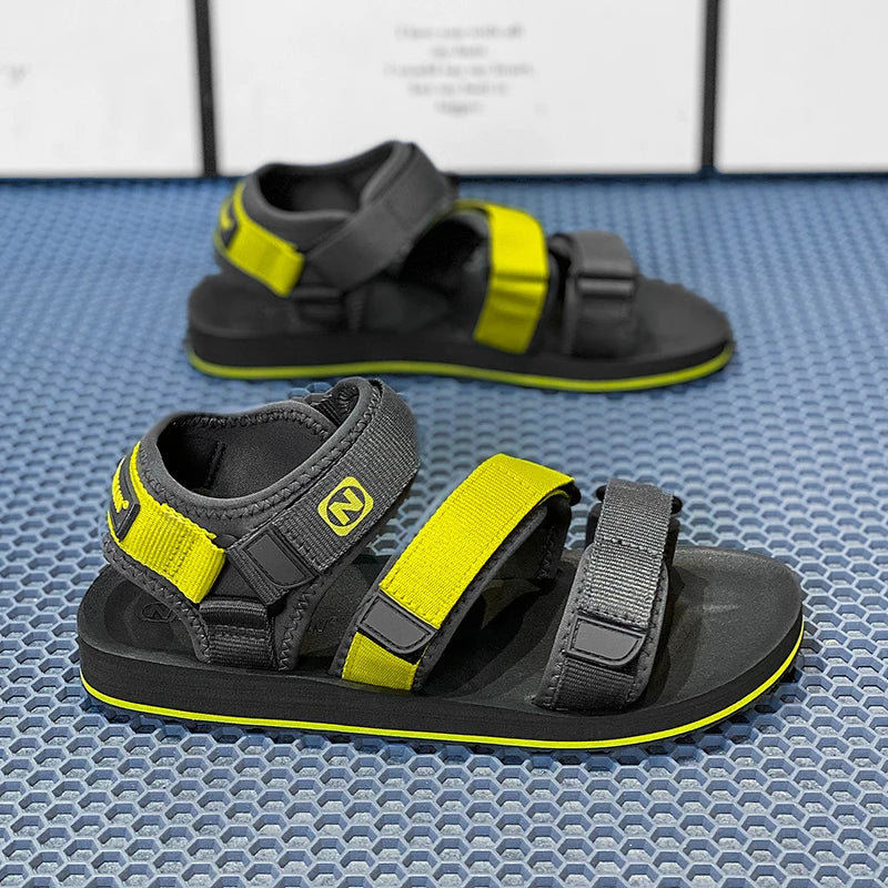 Sandales plates style gladiateur pour hommes, chaussures ouvertes, chaussures romaines, sandales décontractées d'été, réglables, respirantes, légères, grandes tailles 50, 51, 52